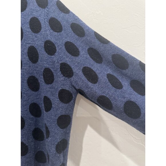 Hobbs London Blue Pok-a-dot Wool Cashmere Sweater Size medium - Picture 4 of 11